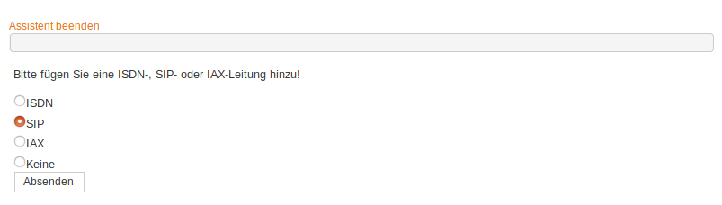 SIP Leitung einrichten