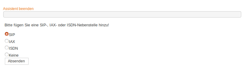 Nebenstellen einrichten