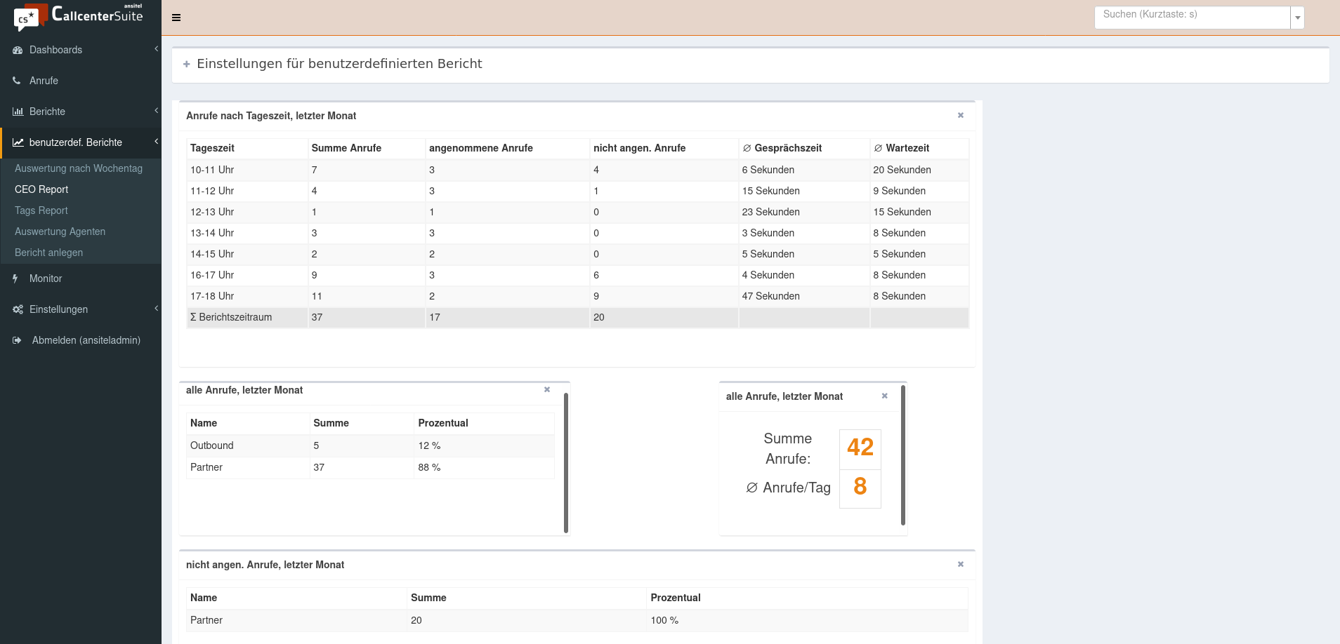 benutzerdefinierter Bericht