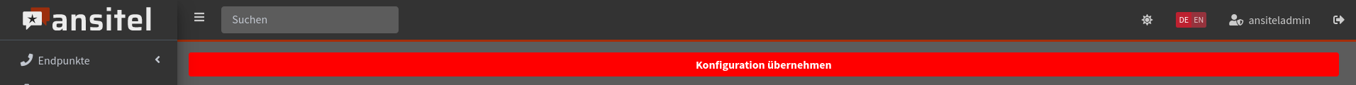 Konfiguration übernehmen