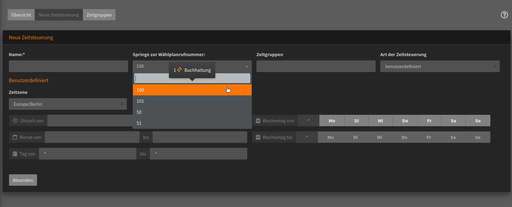 Wählplan - Vorschau