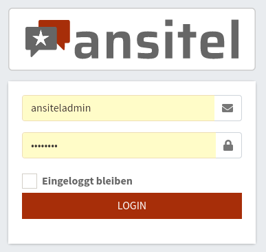 Ersteinrichtung des ansitel webinterfaces